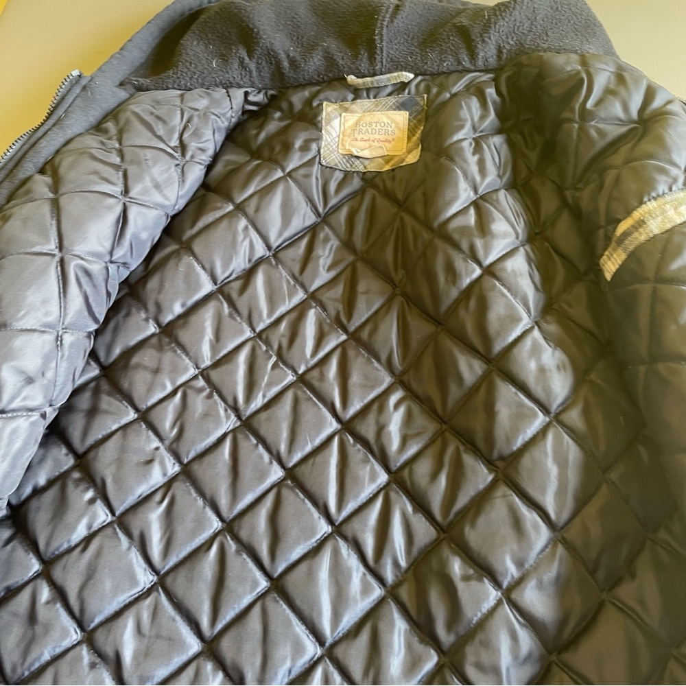 Boston Traders Coat Quilter Flannel Hooded Zip up & button close 2 Pockets M - Picture 8 of 15